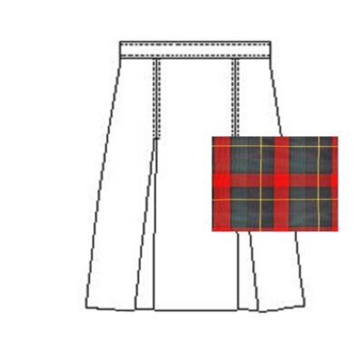 Plaid Kick Pleat Skirt