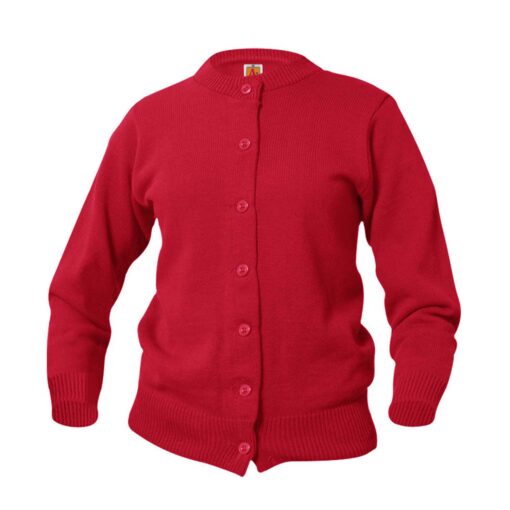St. Charles Embroidered Girls Cardigan Sweater