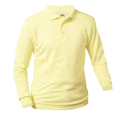 A+ Unisex Long Sleeve Interlock Polo