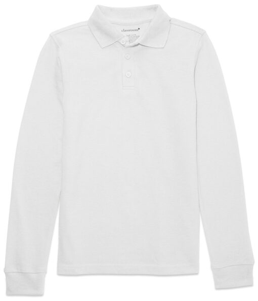 Unisex Long Sleeve Pique Polo