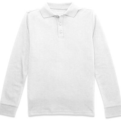 Unisex Long Sleeve Interlock Polo