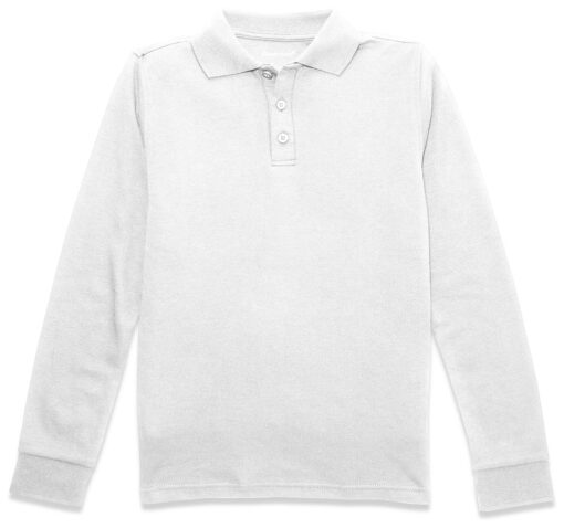 Unisex Long Sleeve Interlock Polo
