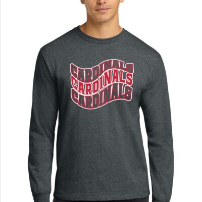 Port & Co Long Sleeve Core Cotton Tee. PC54LS-WAVE