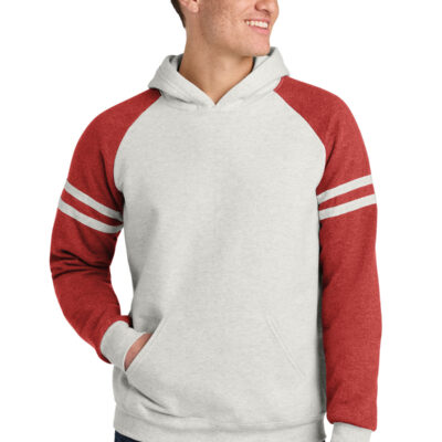 Jerzees® Unisex NuBlend® Varsity Colorblock Hooded Sweatshirt - 160 CARDINAL