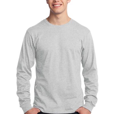 Port & Co Long Sleeve Core Cotton Tee - 160 "R" LOGO