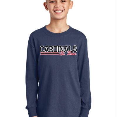 Port & Co Youth Long Sleeve Core Cotton Tee. PC54YLS-SCRI