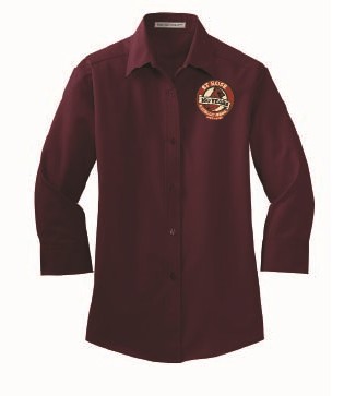 Port Authority® Women's 3/4-Sleeve Easy Care Shirt - 160 CARDINAL