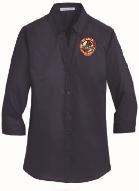 Port Authority® Women's 3/4-Sleeve SuperPro Twill Shirt - 160 CARDINAL