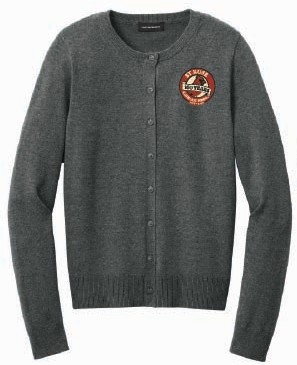 Port Authority® Women's Easy Care Crewneck Cardigan Sweater - 160 CARDINAL