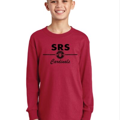 Port & Co Youth Long Sleeve Core Cotton Tee. PC54YLS-SRS